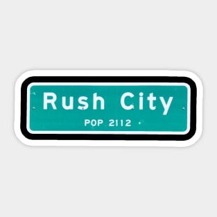 Rush City - Population 2112 Sticker